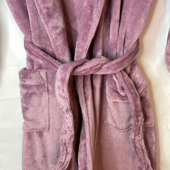 LLBean kids cozy animal robe animal teddy bear soft kids size small plush purple - Picture 4 of 7